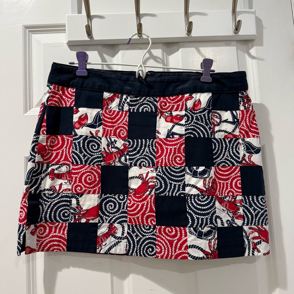 Vineyard Vines Black and White Mini Skirt Casual Resort Wear